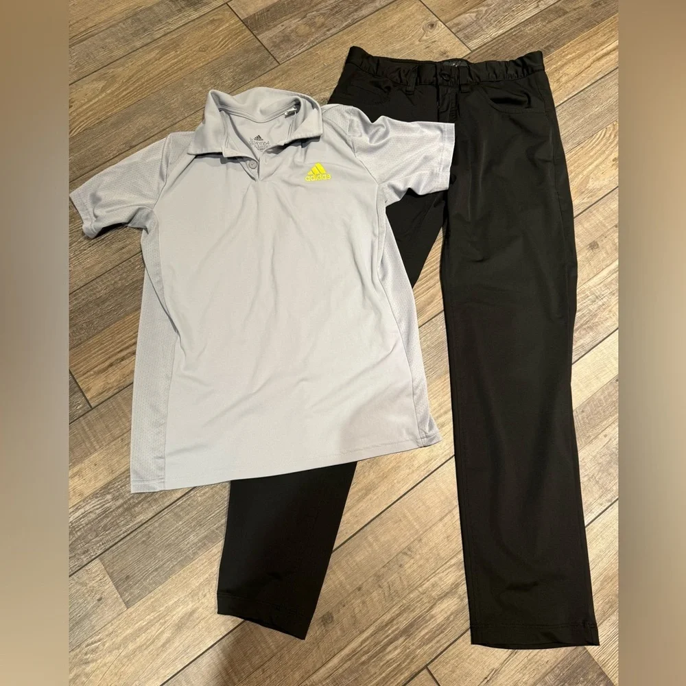 Boys Golf Outfit Size 13/14 Adidas & Grayson & Dunn EUC